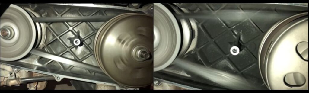 PCX ドライブベルト正常状態と3000km使用後の異常振動比較